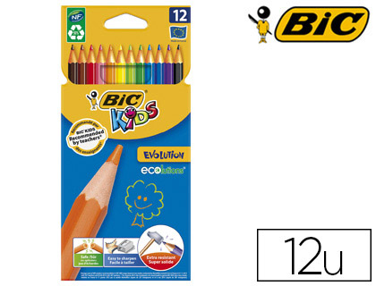 Crayons de couleur BIC Kids Evolution étui de 12 vue 2