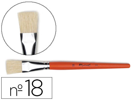 BROSSE PLATE EN SOIE DE PORC N°18