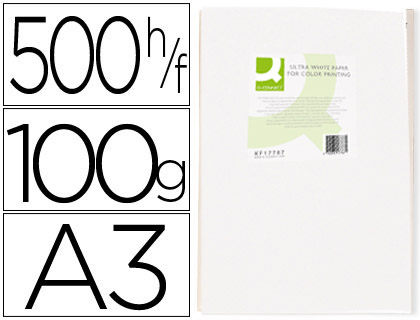 Papier Q-Connect Ultrawhite A3 100 g blanc, ramette de 500 feuilles