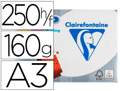 Papier Clairefontaine DCP A3 160 g blanc, ramette de 250 feuilles