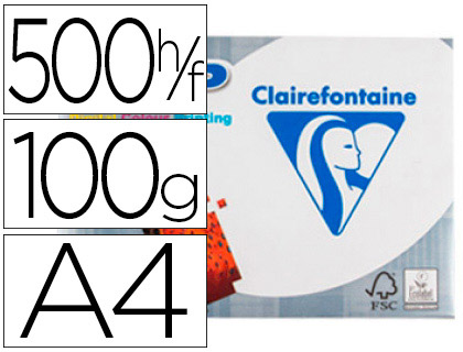 PAPIER BLANC A4 100G CLAIREFONTAINE DCP - RAMETTE DE 500 FEUILLES