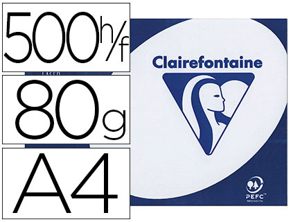 Papier Clairefontaine Clairalfa A4 80 g blanc, ramette de 500 feuilles