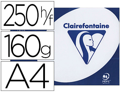 Papier Clairefontaine Clairalfa A4 160 g blanc, ramette de 250 feuilles