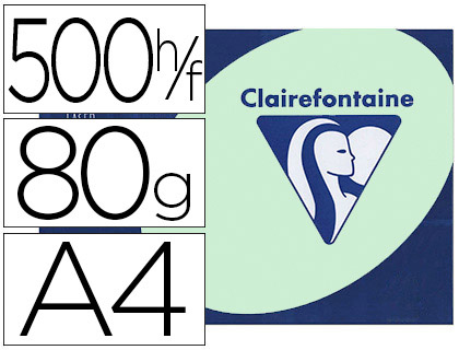 CLAIREFONTAINE TROPHÉE VERT PASTEL A4 80G