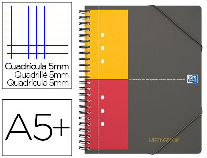 MEETINGBOOK A5+ 160 PAGES PETITS CARREAUX