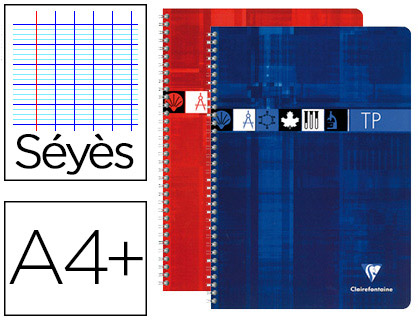 TP SPIRALE 24X32CM 40 PAGES SÉYÈS + 40 UNIES
