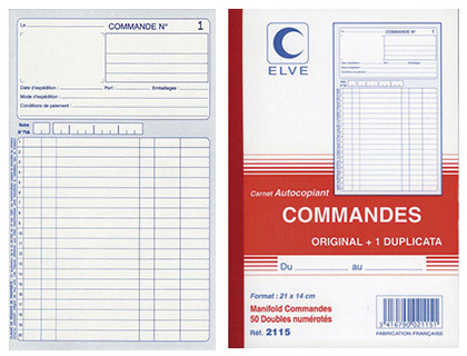 COMMANDES VERTICAL 1 A 50 21X14CM