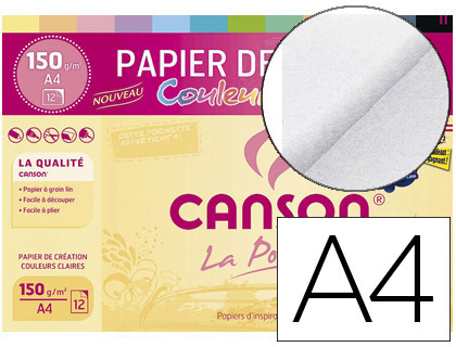 CANSON Pochette papier création couleurs vives - 24 X 32 cm