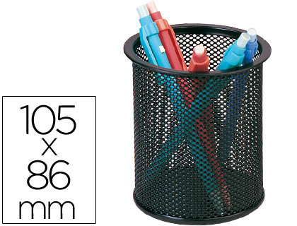 Pot à crayons Q-CONNECT maille métallique noir vue 2