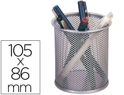 Pot à crayons Q-CONNECT maille métallique argent vue 2