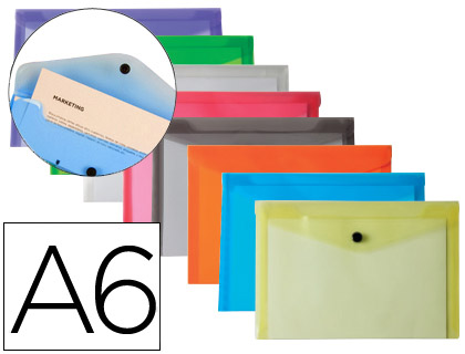 POCHETTE A6 ASSORTIS FROSTY TRANSPARENT PACK DE 12 - Pochettes/Pochettes  enveloppes 