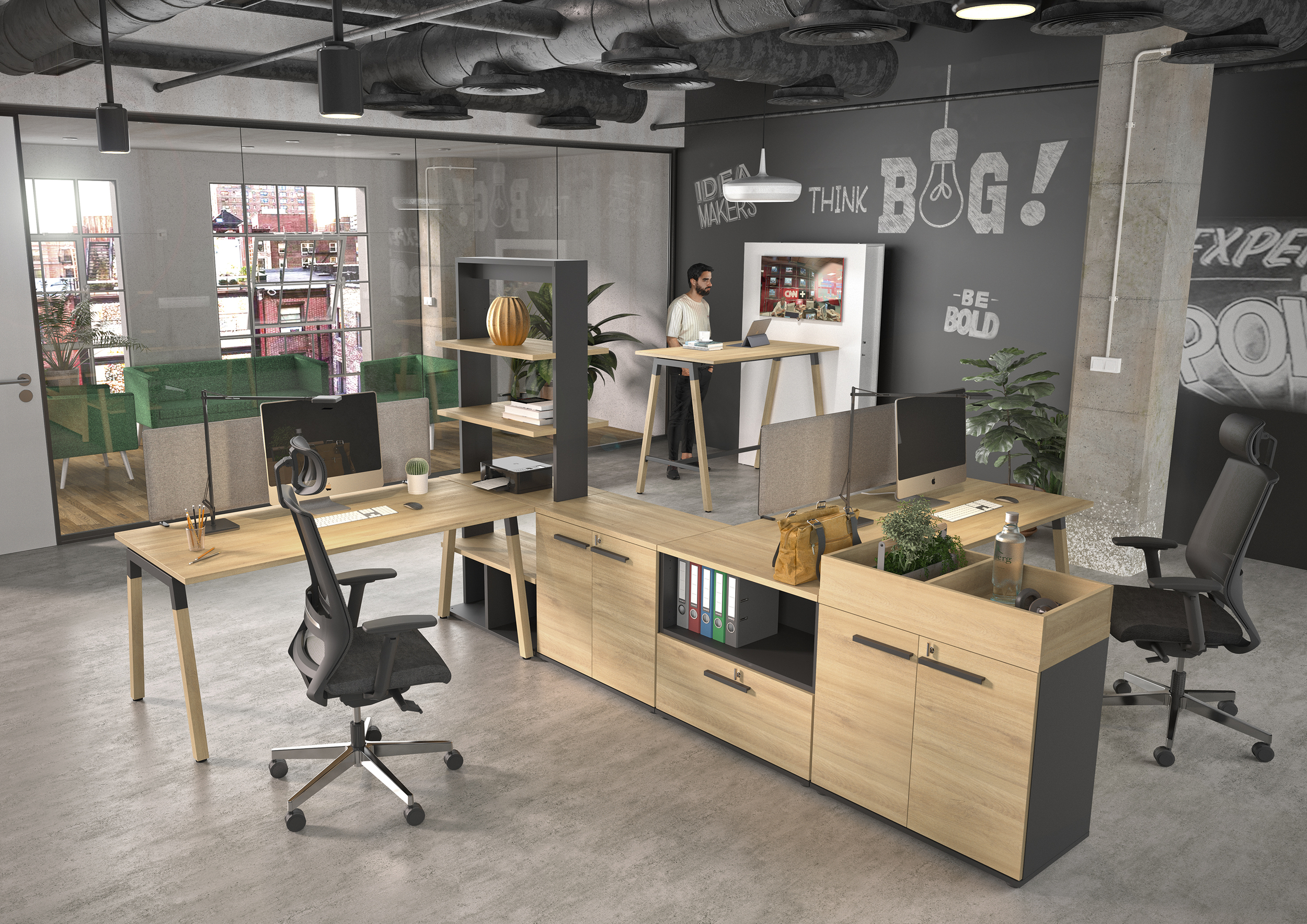 Gautier Office CONNEXION Chêne du bocage