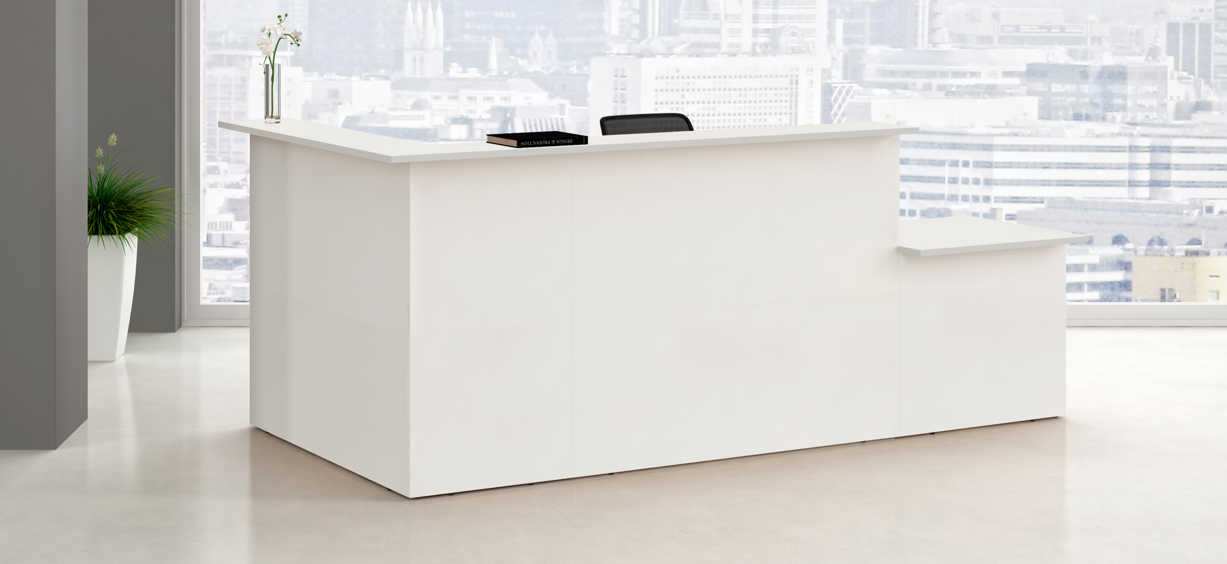 Artarredi banque d'accueil ALICANTE blanc