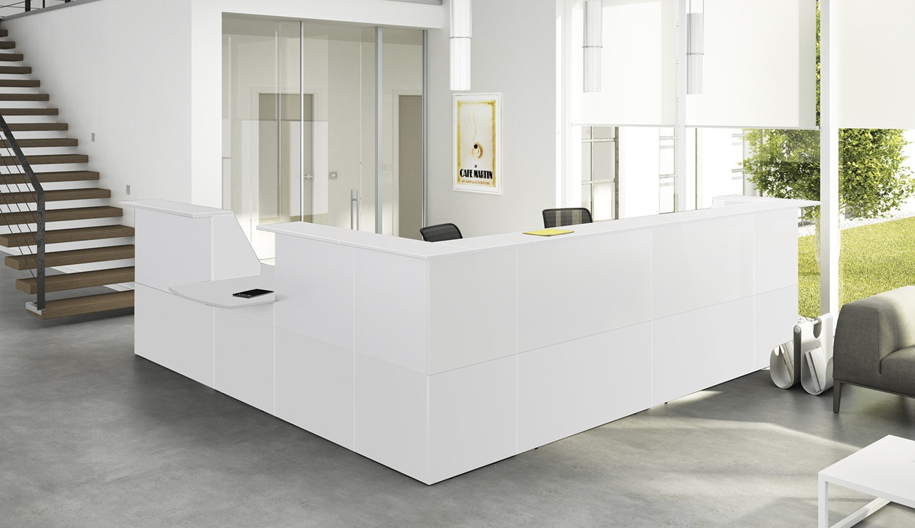 Artarredi banque d'accueil ALICANTE blanc