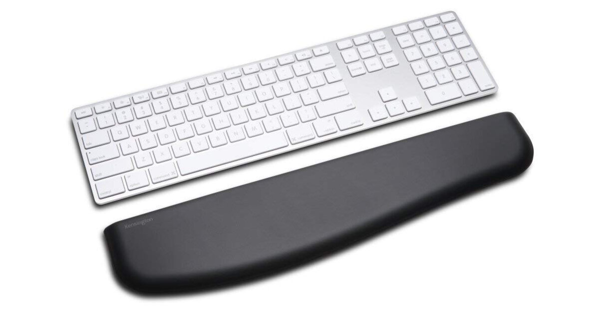 Repose-Poignet Clavier Ailes D'Ange - Ergonomique En Mousse Mémoire De Forme - Soulage Douleurs Poignet & Avant-Bras - Blanc