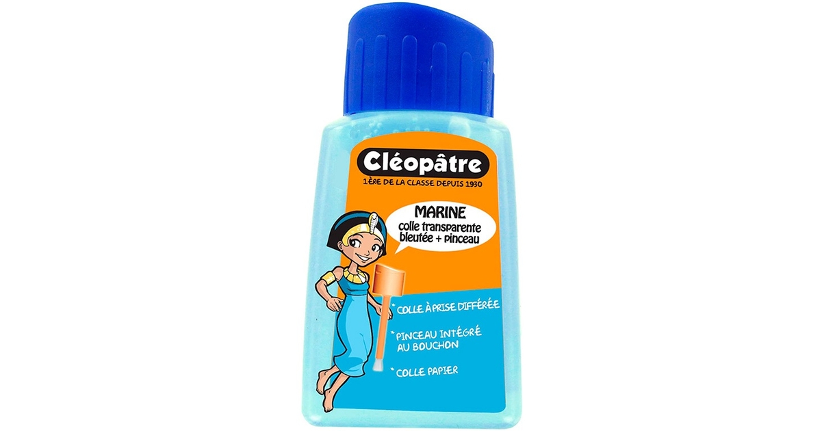 Cléopâtre Cléostick Marine - 6 Bastoncini Di Colla Blu Da 15g Per Bambini, Atossica E Lavabile