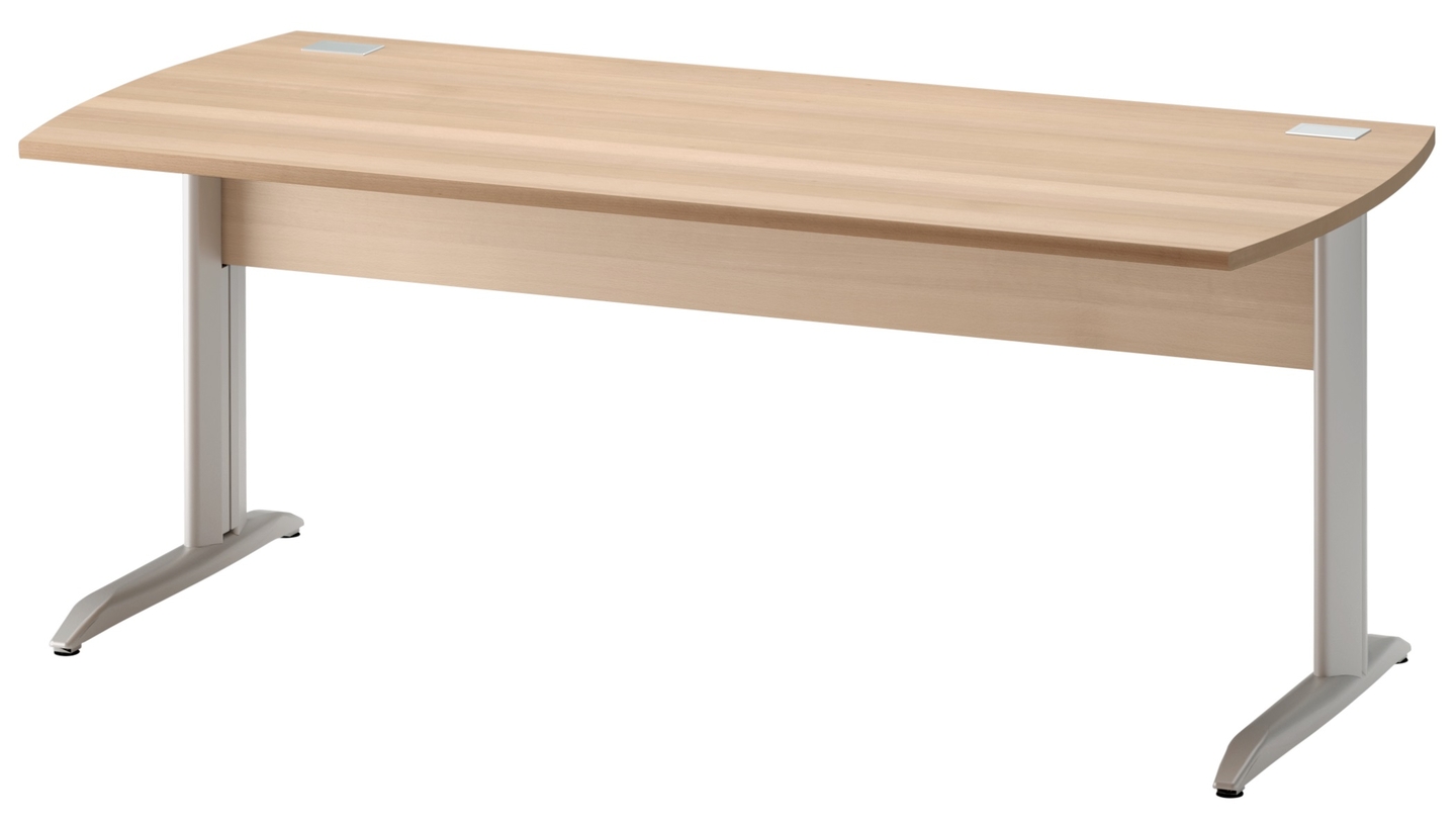 GAUTIER OFFICE JAZZ+ HÊTRE AMBRÉ 1U28PIEDS MÉTAL BUREAU 180CM