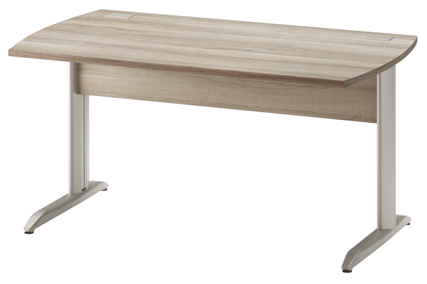 JAZZ+ CHÊNE GRIS PIEDS MÉTAL BUREAU 160CM