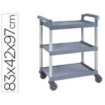 Chariot de service Q-Connect acier inoxydable vue 2