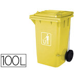 Conteneur de tri plastique et emballages Q-Connect jaune 100 L vue 2