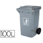Conteneur déchets organiques Q-Connect gris 100 L vue 2