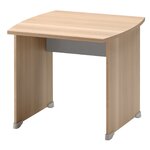 Bureau droit Jazz+ 80 cm pieds panneaux hêtre ambré et gris météor Gautier Office