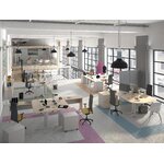 Mobilier de bureau Jazz+ hêtre ambré et gris météor Gautier Office en situation, vue 1