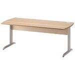 Bureau droit Jazz+ pieds métal hêtre ambré et gris météor Gautier Office