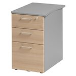 Caisson bout de plan compact Jazz+ hêtre ambré et gris météor Gautier Office