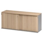 Crédence 160 cm Jazz+ hêtre ambré et gris météor Gautier Office