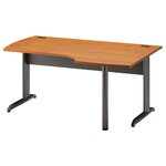 Plan compact droit Jazz+ 160 cm pieds métal aulne Gautier Office