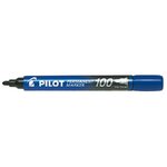 Marqueur permanent Pilot 100 bleu pointe ogive fine vue 2