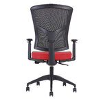 Fauteuil de bureau MTI Wedge noir et rouge de dos