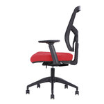 Fauteuil de bureau MTI Wedge noir et rouge de profil