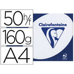 Papier Clairefontaine Clairalfa A4 160 g blanc, ramette de 50 feuilles
