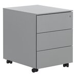 Caisson mobile métal GAUTIER OFFICE gris 3 tiroirs 42 cm