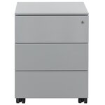 Caisson mobile métal GAUTIER OFFICE gris 3 tiroirs 42 cm vue 2