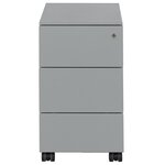 Caisson mobile métal GAUTIER OFFICE gris 3 tiroirs 33 cm vue 2