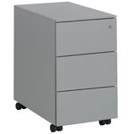 Caisson mobile métal GAUTIER OFFICE gris 3 tiroirs 33 cm