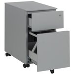 Caisson mobile métal GAUTIER OFFICE gris 2 tiroirs 33 cm