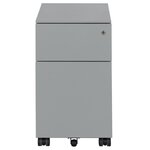 Caisson mobile métal GAUTIER OFFICE gris 2 tiroirs 33 cm vue 2