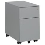 Caisson mobile métal GAUTIER OFFICE gris 2 tiroirs 33 cm vue 3