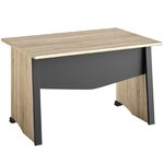 Bureau droit Mambo 80 cm pieds panneaux chêne Sonoma noir Gautier Office