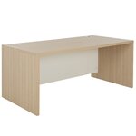 Bureau droit Brabant 180 et 200 cm chêne structuré blanc Gautier Office, vue 1