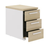 Caisson mobile 3 tiroirs Brabant 42 x 60 cm chêne structuré blanc Gautier Office, vue 1