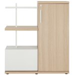 Rangement compact Brabant 108 x 123 cm chêne structuré blanc Gautier Office, vue 2
