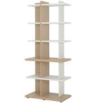Bibliothèque Brabant 80 x 190 cm chêne structuré blanc Gautier Office, vue 1