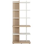 Bibliothèque Brabant 80 x 190 cm chêne structuré blanc Gautier Office, vue 3