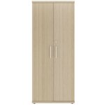 Armoire haute 2 portes Brabant 80 x 194 cm chêne structuré blanc Gautier Office, vue 2
