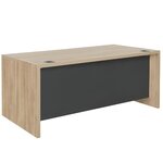 Bureau droit Brabant 180 et 200 cm chêne du bocage anthracite Gautier Office, vue 2